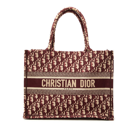 Dior Medium Oblique Embroidered Canvas Book Tote