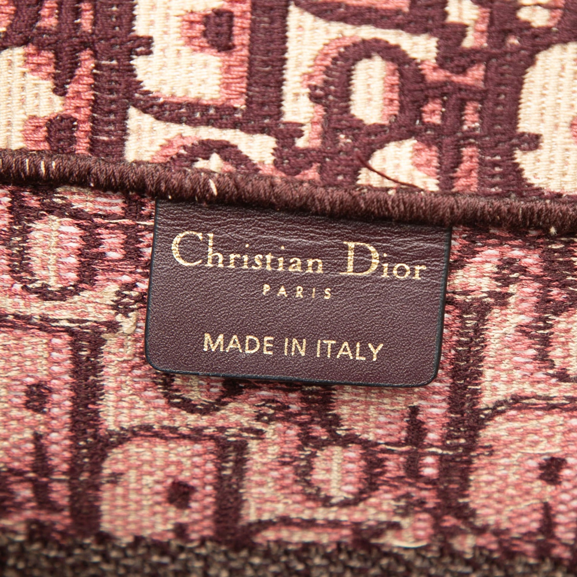 Dior Medium Oblique Embroidered Canvas Book Tote