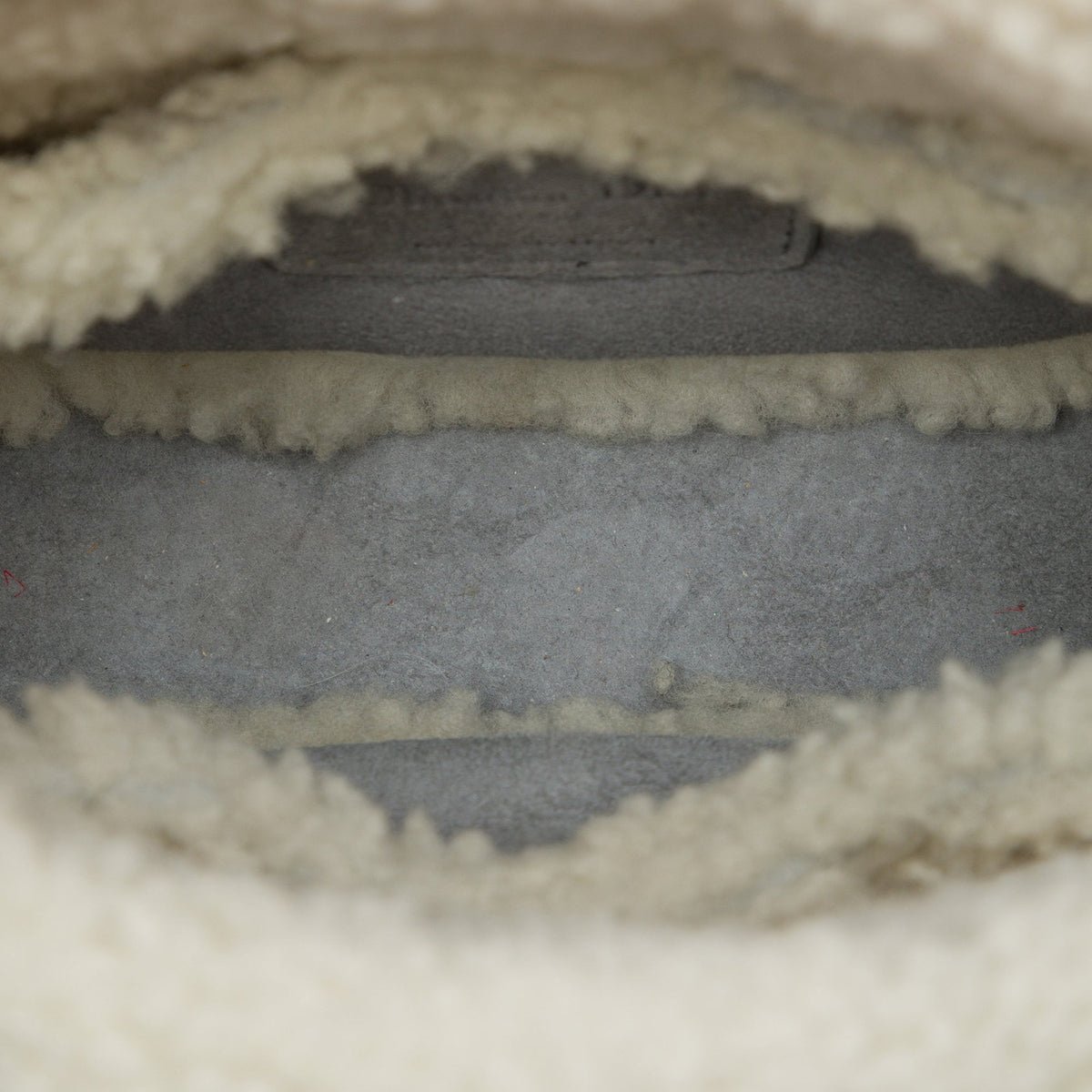 Dior Mini Shearling Trimmed Suede Cannage Lady Dior — Gray