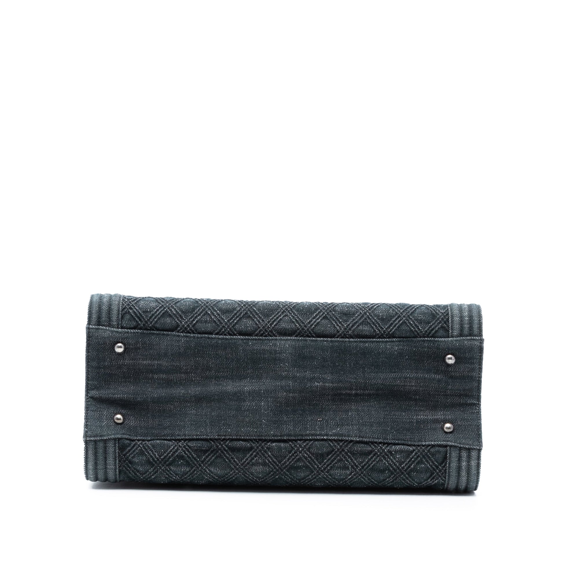 Chanel Quilted Denim Boy Shopping Tote