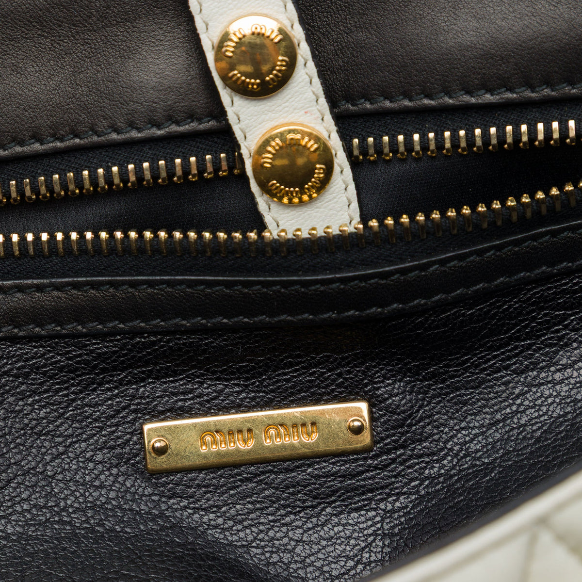 Miu Miu Tricolor Nappa Biker Twin Pocket Crossbody — Red