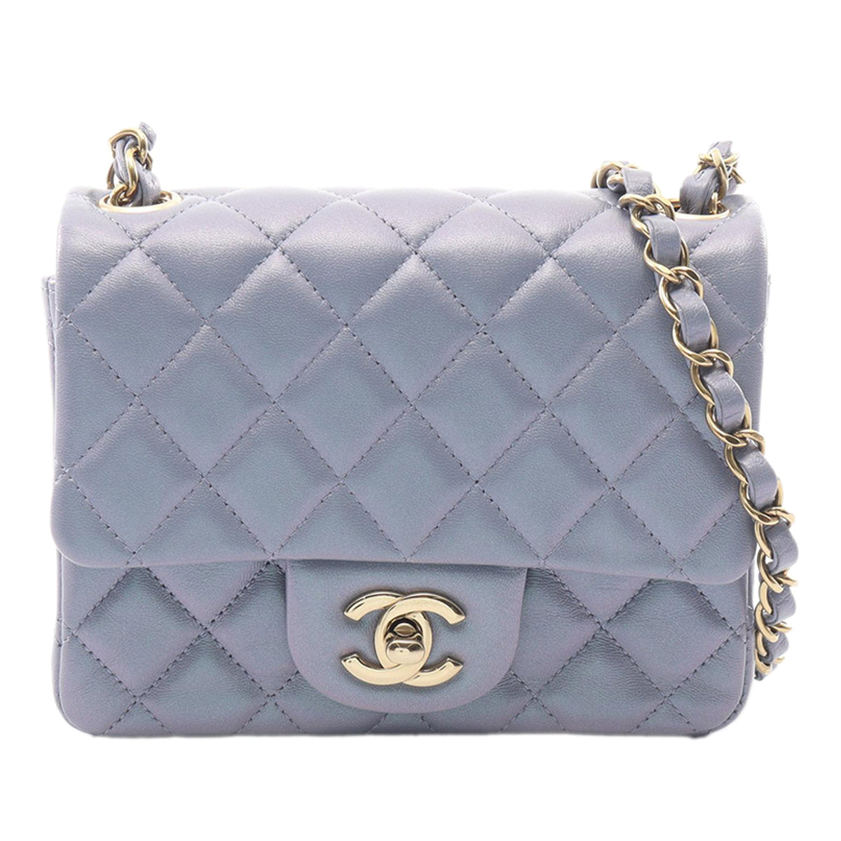 Chanel Mini Square Classic Iridescent Lambskin Single Flap