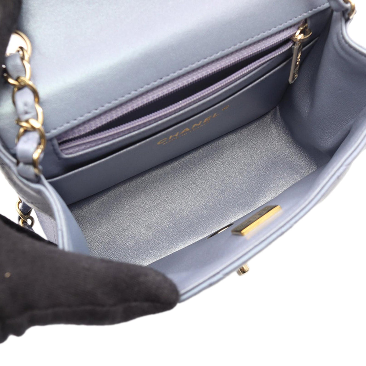 Chanel Mini Square Classic Iridescent Lambskin Single Flap