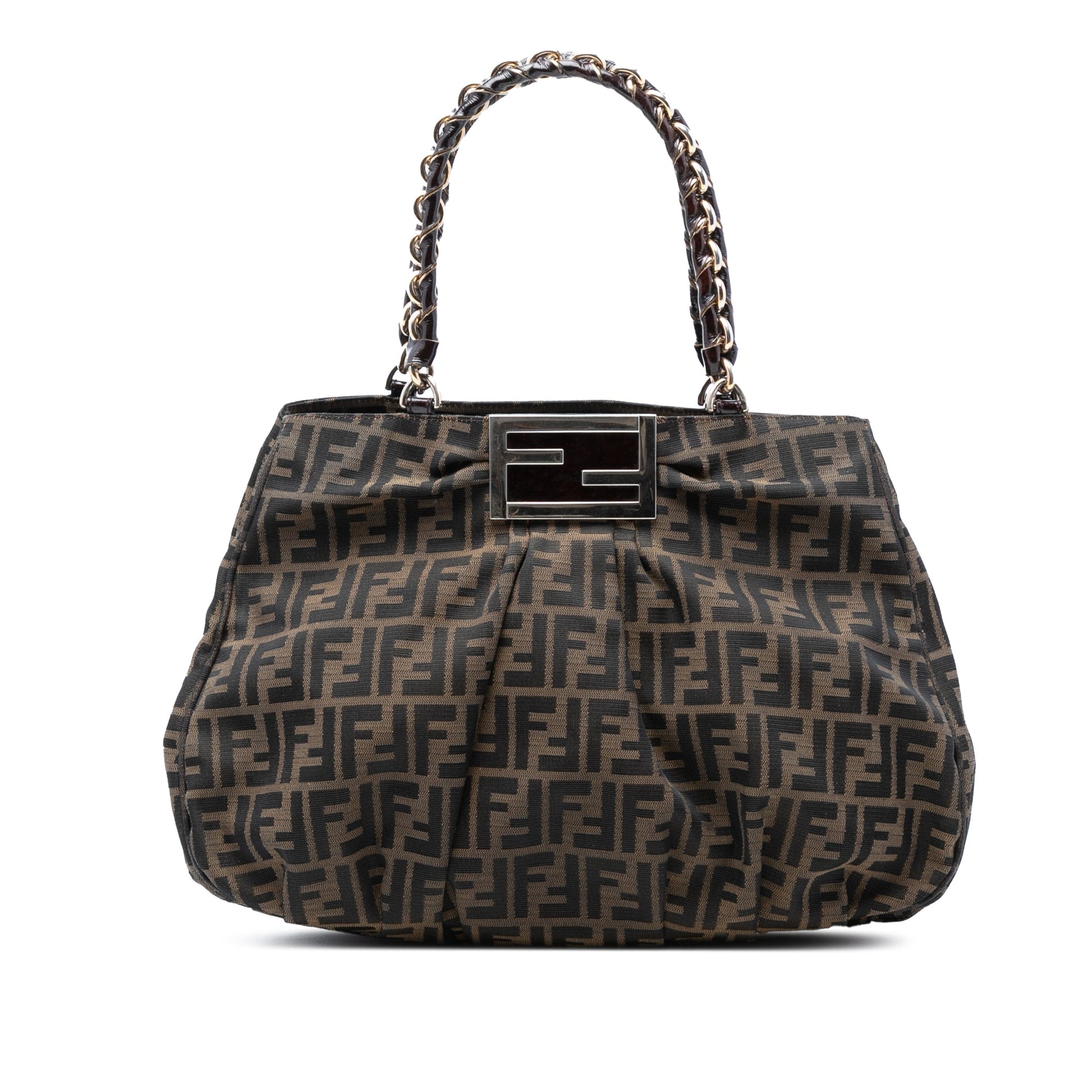 Fendi Large Zucca Canvas Mia Tote