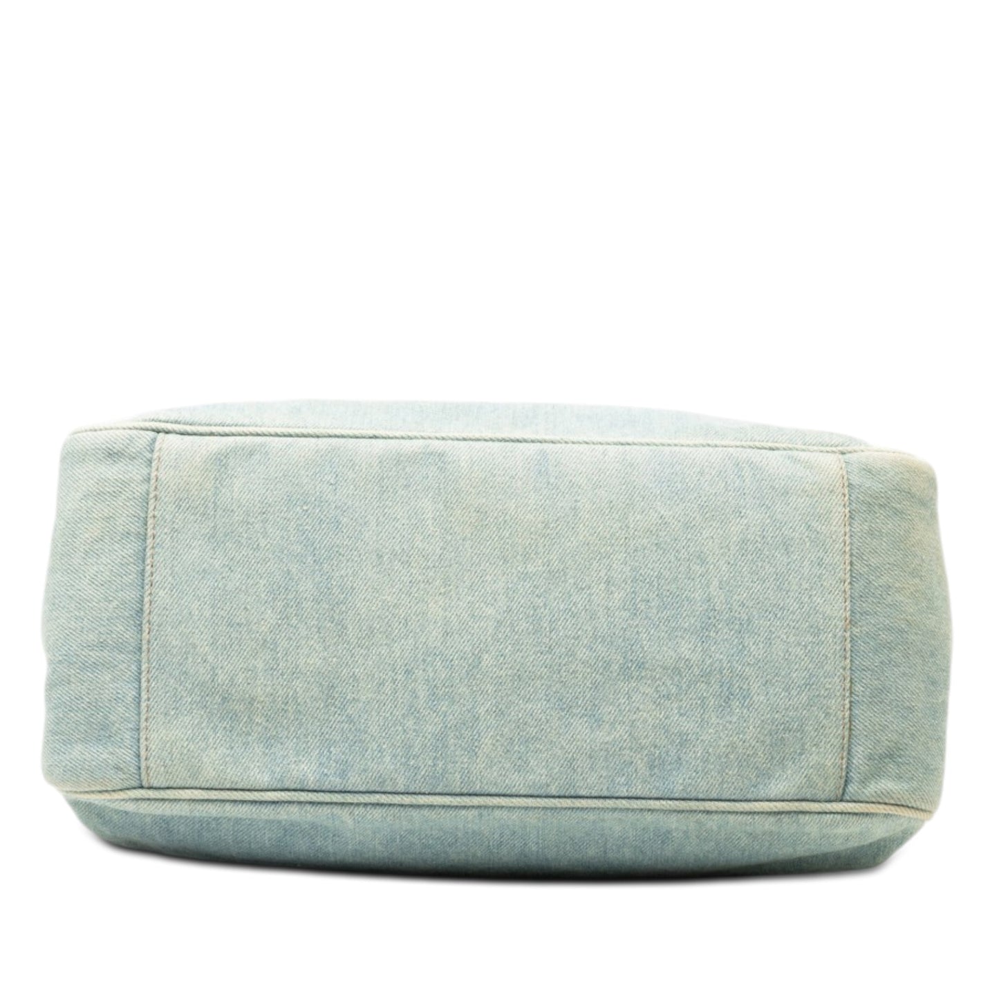 Chanel CC Denim Tortoise Handle Tote