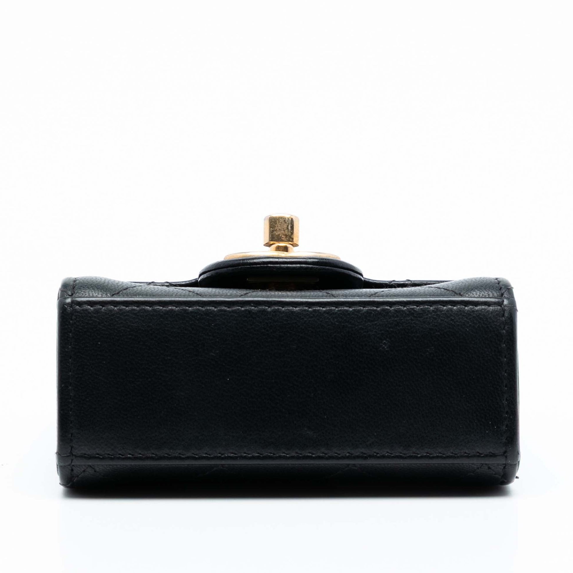 Chanel Mini Goatskin Chic Pearls Clutch On Chain