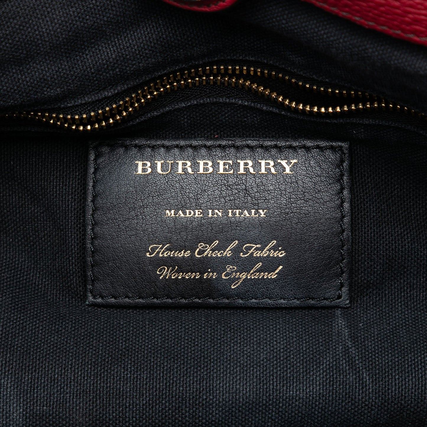 Small Leather and House Check Canvas Canterbury Tote