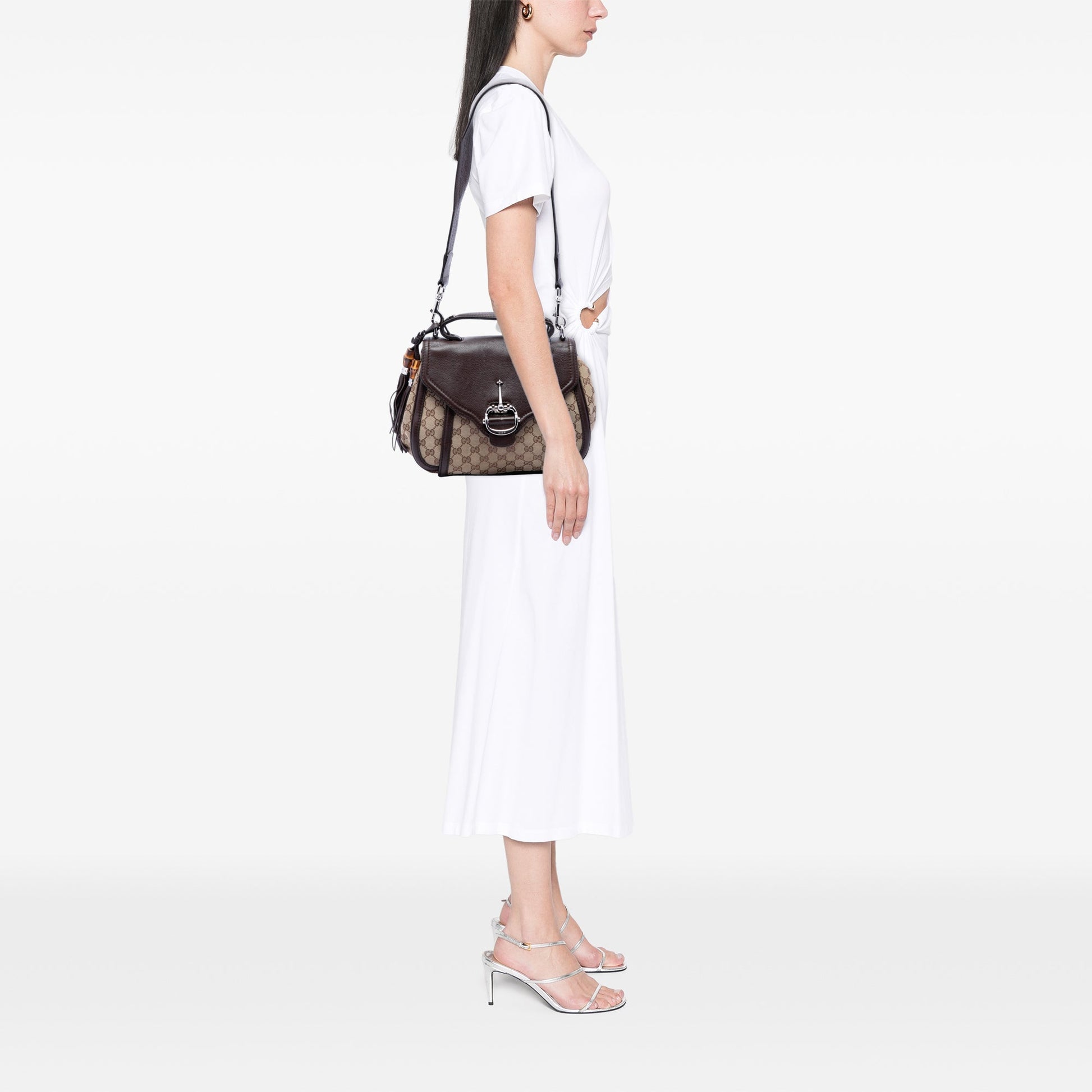 Gucci GG Canvas Techno Horsebit Top Handle Bag