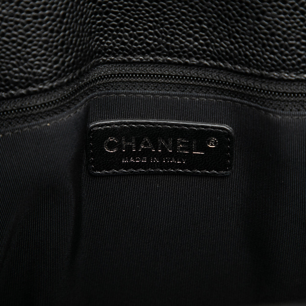 Chanel Caviar Grand Shopping Tote — Black