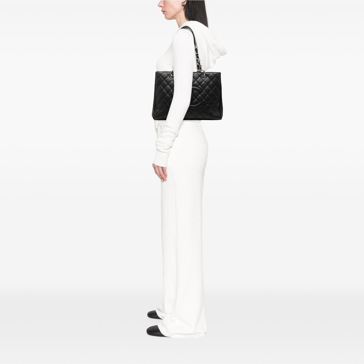 Chanel Caviar Grand Shopping Tote — Black