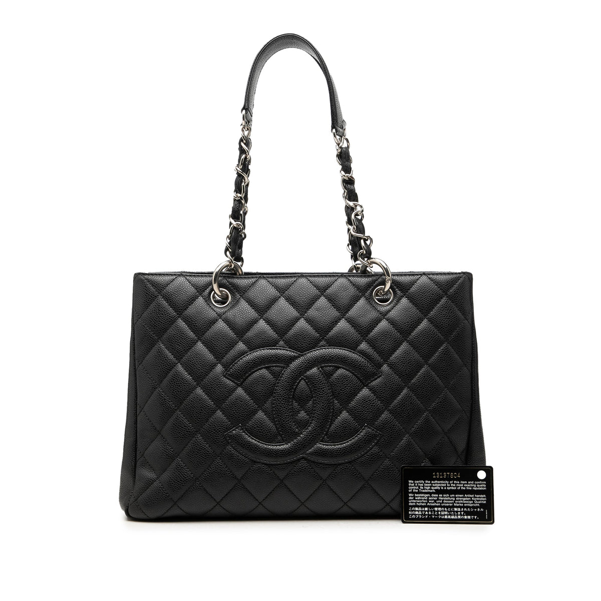 Chanel Caviar Grand Shopping Tote — Black