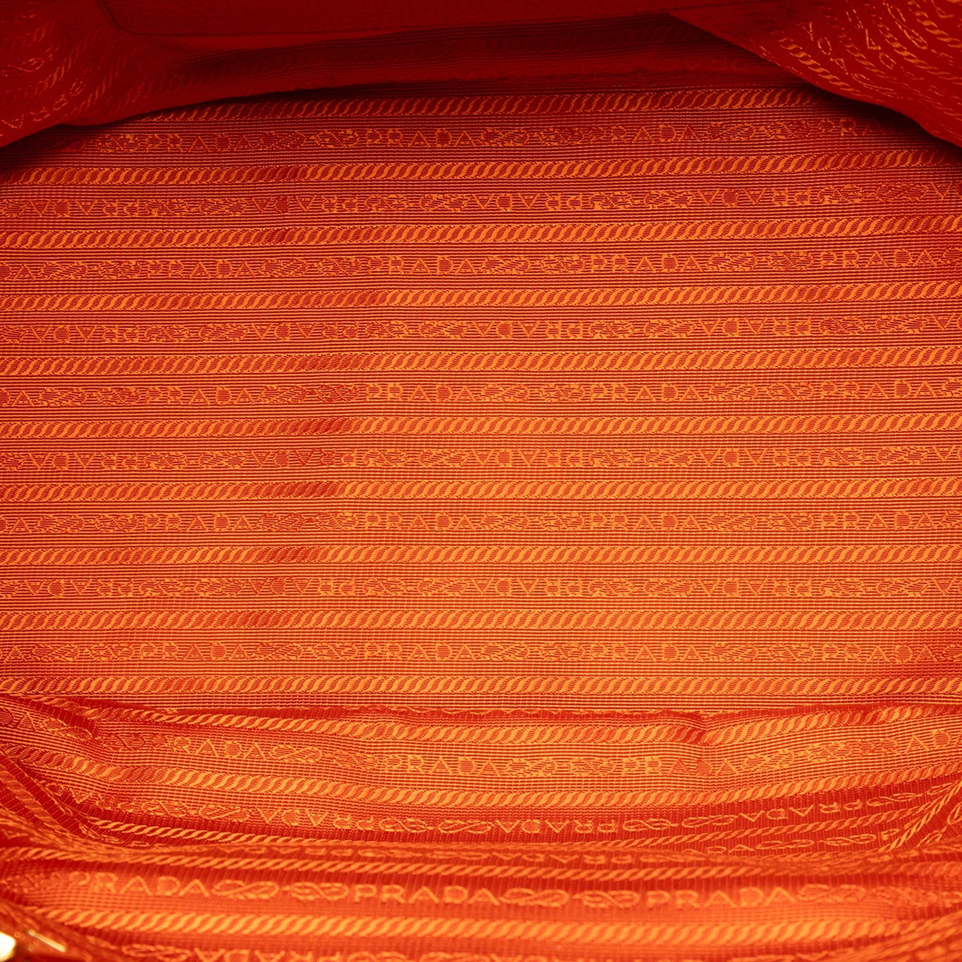 Prada Vitello Daino Side Zip Twin Pocket Open Convertible Tote