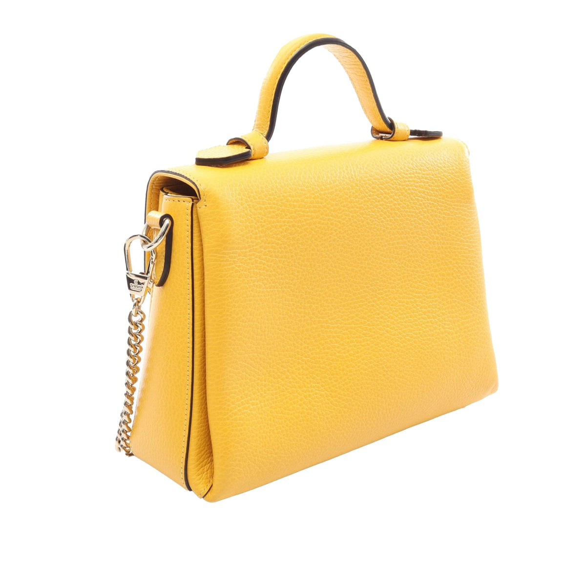 Gucci Small Dollar Calf Interlocking G Satchel — Yellow