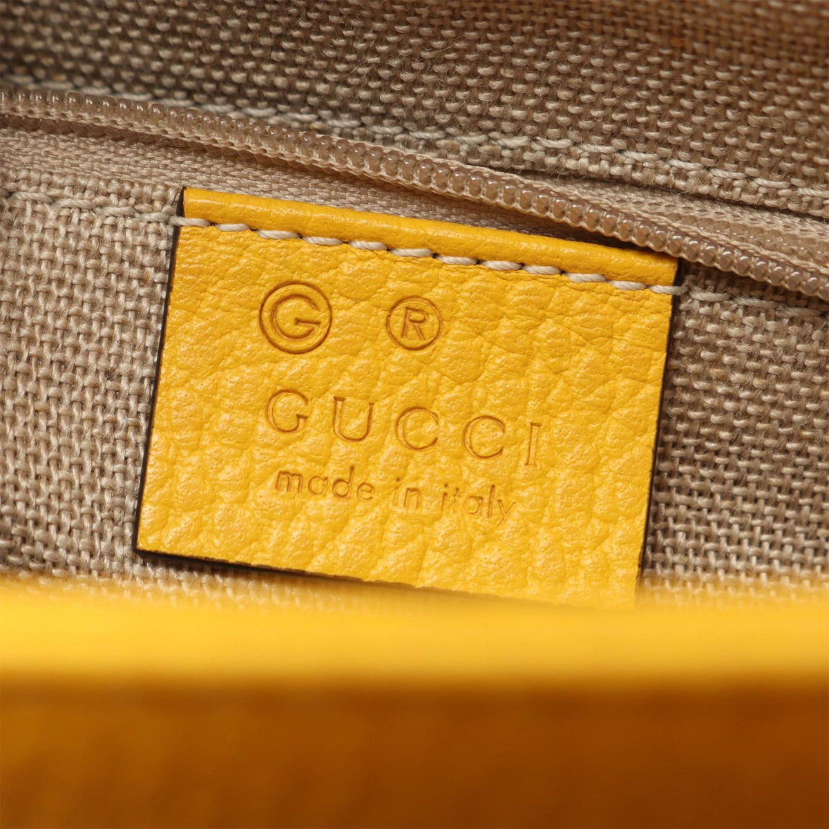 Gucci Small Dollar Calf Interlocking G Satchel — Yellow