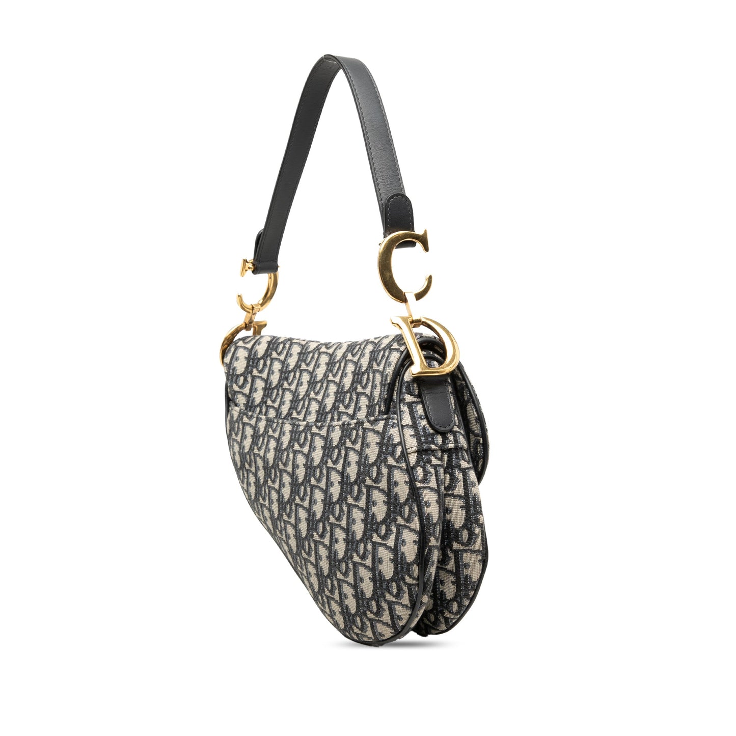 Oblique Canvas Saddle Bag