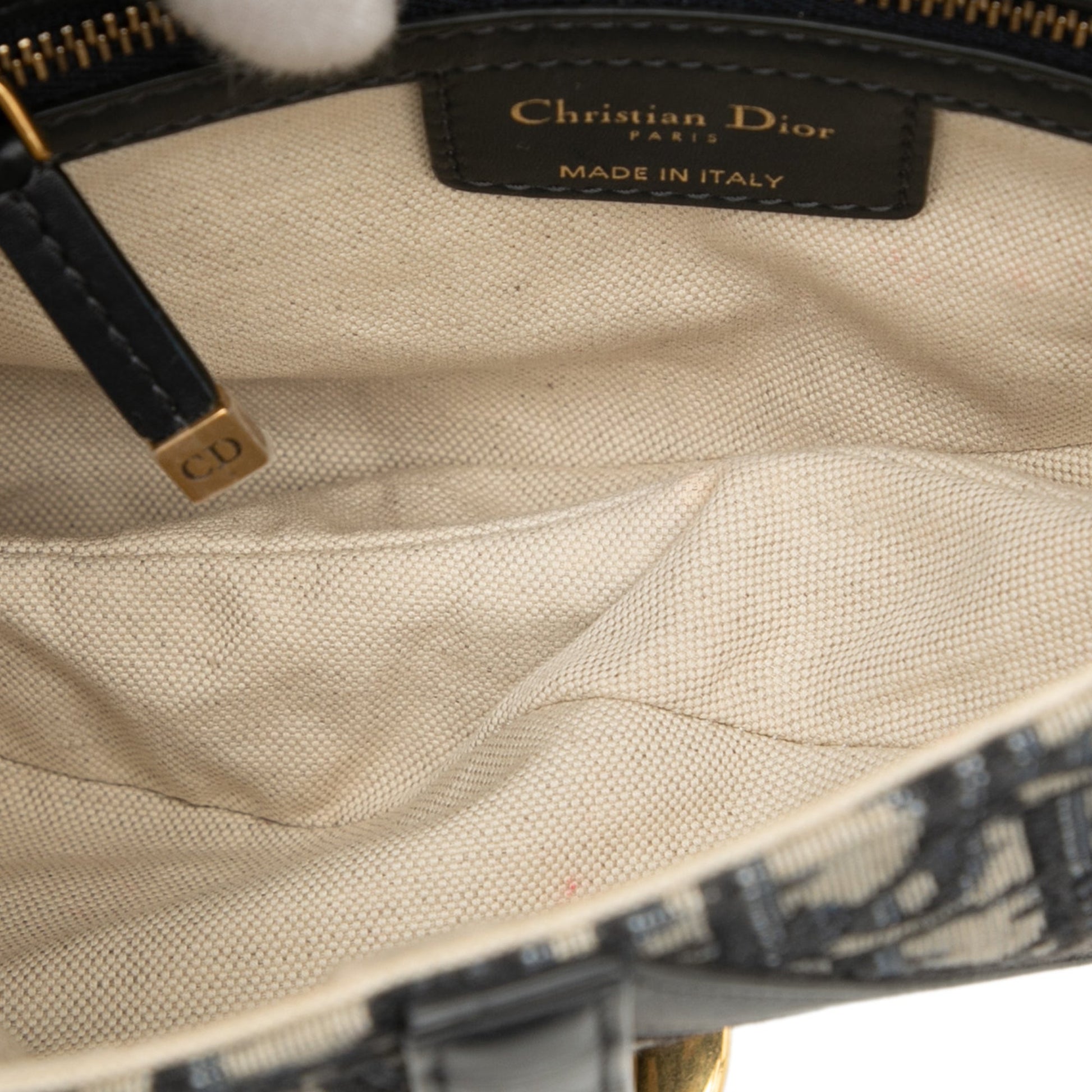 Oblique Canvas Saddle Bag