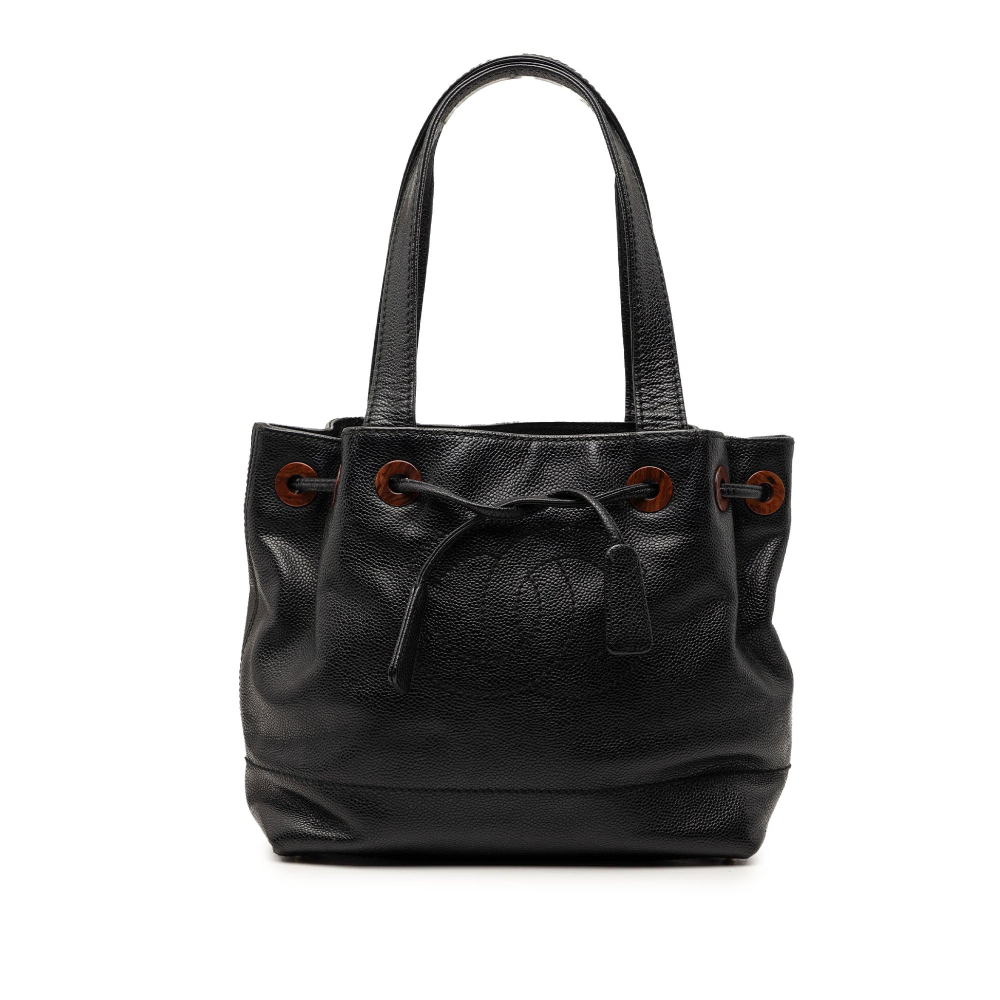 Chanel CC Caviar Drawstring Tote