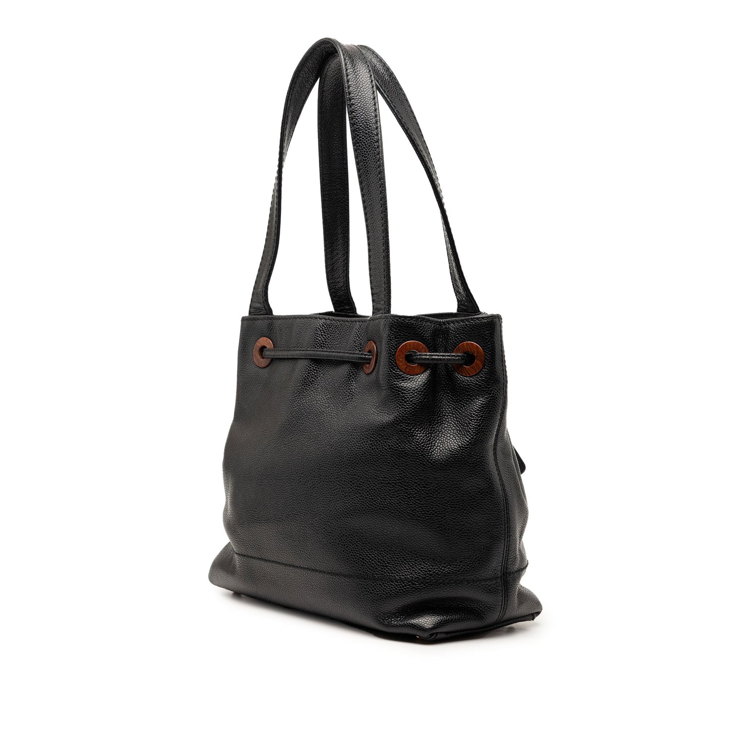 Chanel CC Caviar Drawstring Tote