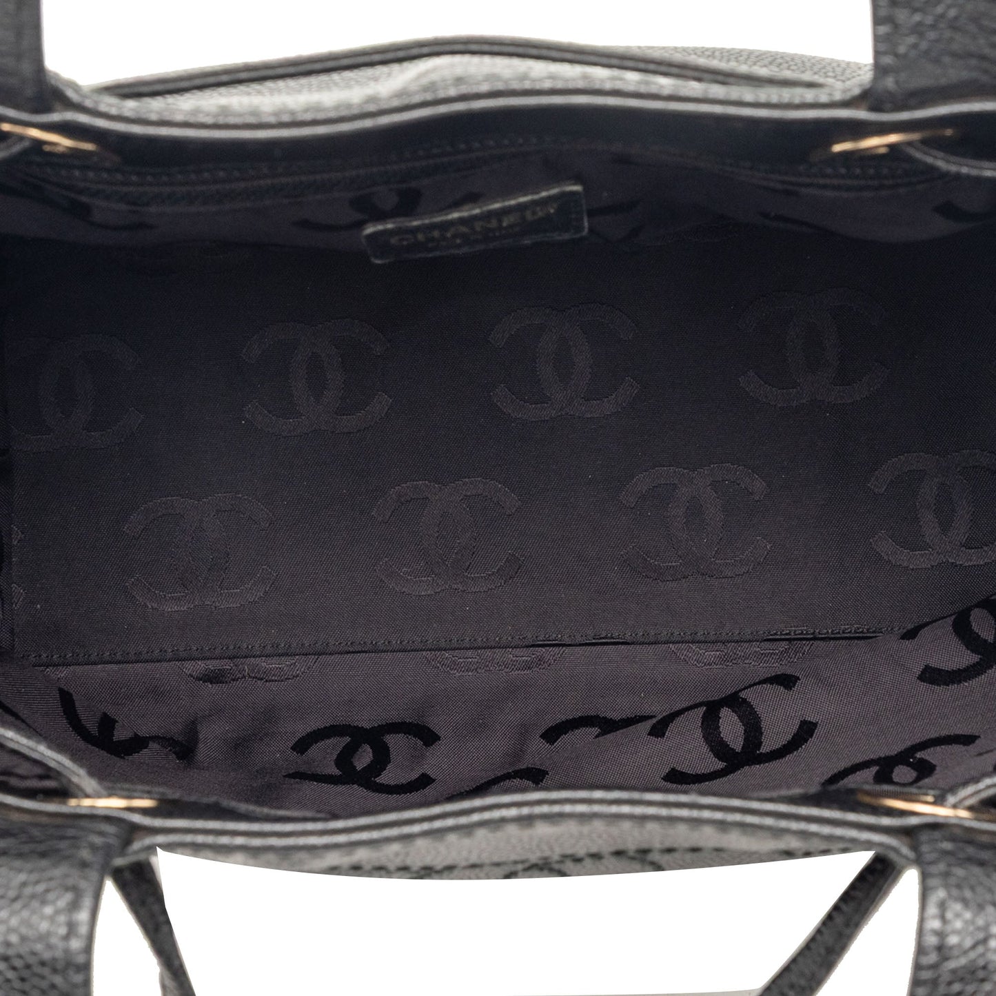 Chanel CC Caviar Drawstring Tote