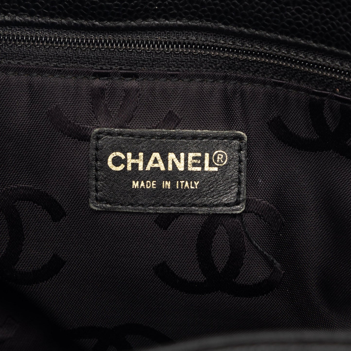 Chanel CC Caviar Drawstring Tote