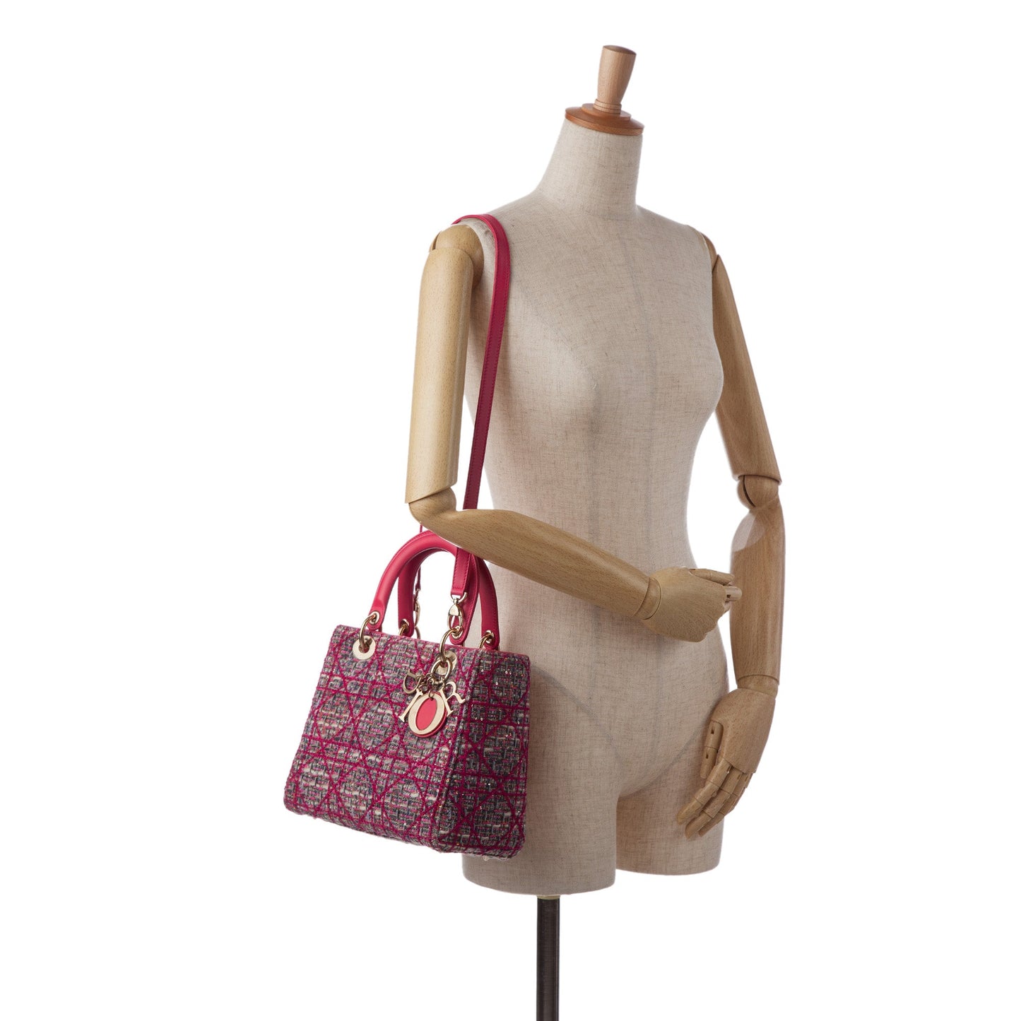 Dior Medium Tweed Macrocannage Lady Dior