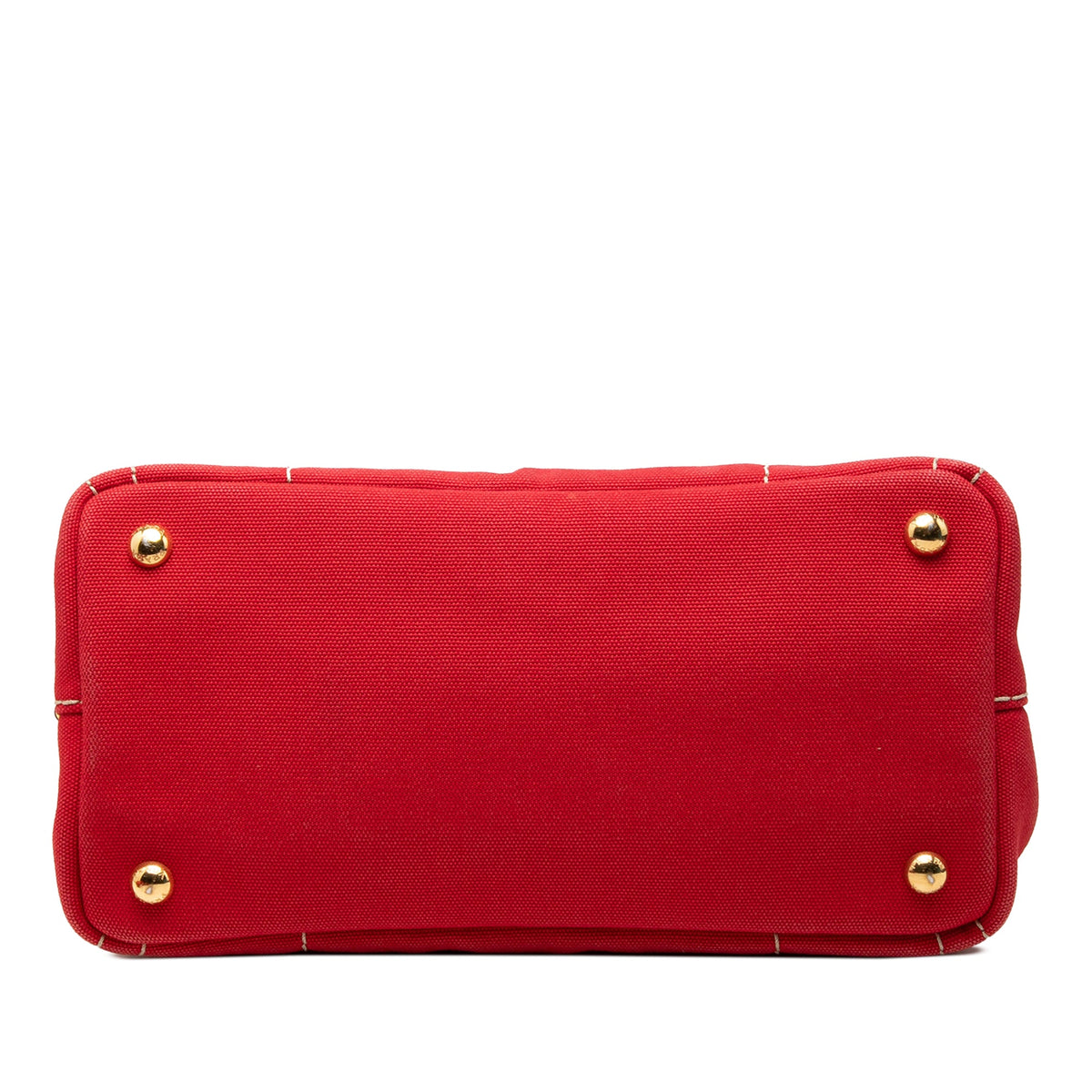 Prada Small Canvas Canapa Logo Tote — Red