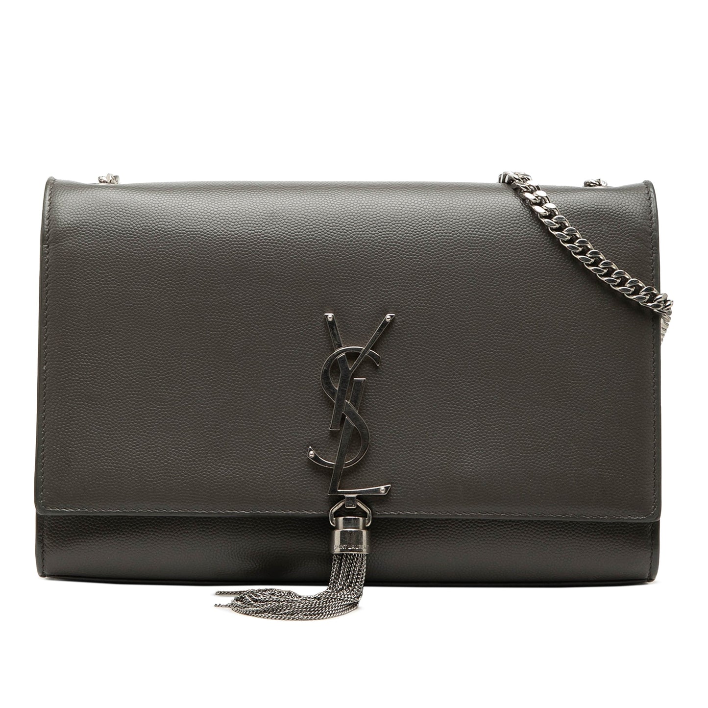 Saint Laurent Medium Grain de Poudre Monogram Kate Tassel Crossbody