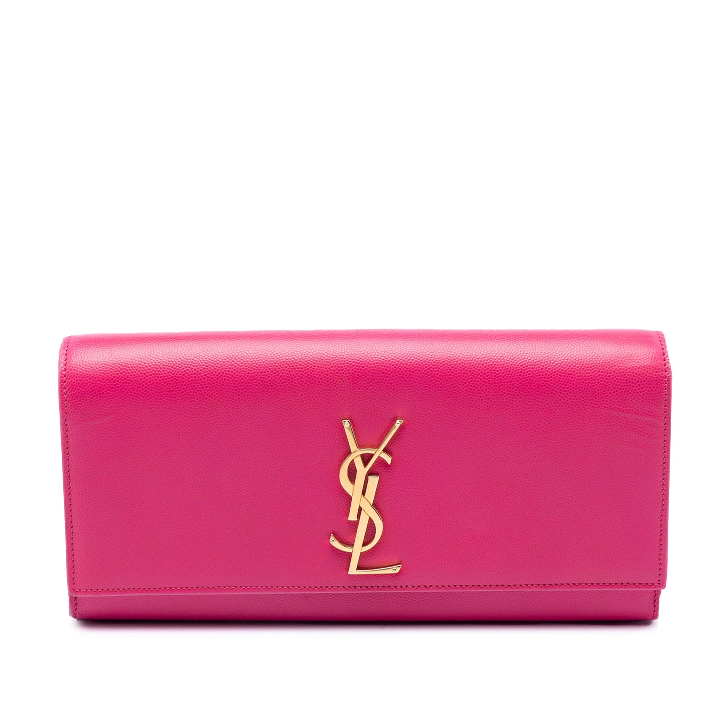 Saint Laurent Grain de Poudre Monogram Cassandre Clutch
