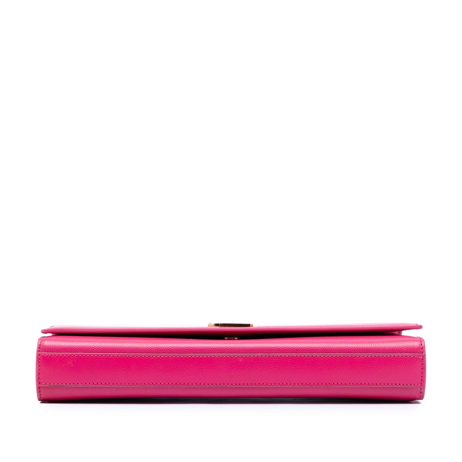 Saint Laurent Grain de Poudre Monogram Cassandre Clutch