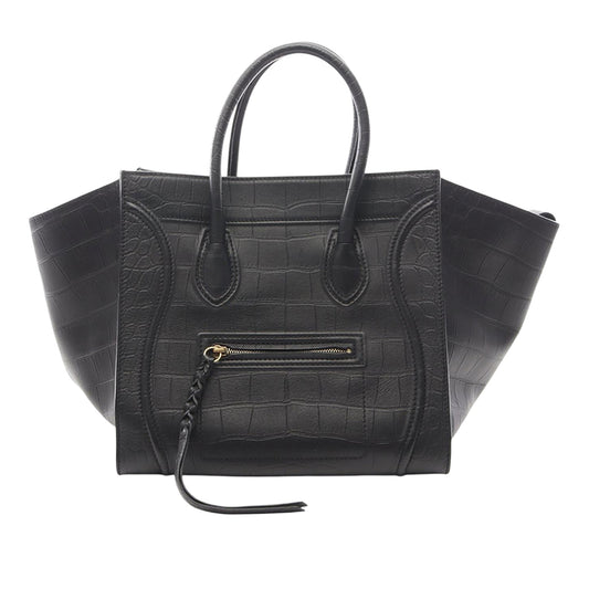 Celine Crocodile-Embossed Leather Phantom Luggage Tote