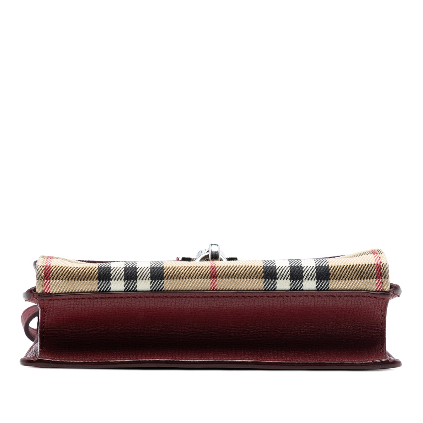 Burberry Small Leather and House Check Canvas Derby Macken Crossbody