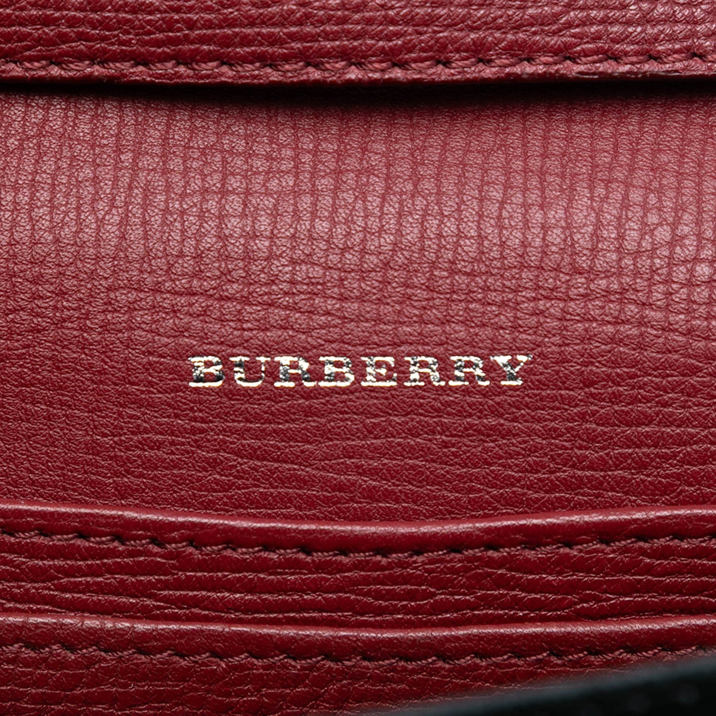Burberry Small Leather and House Check Canvas Derby Macken Crossbody