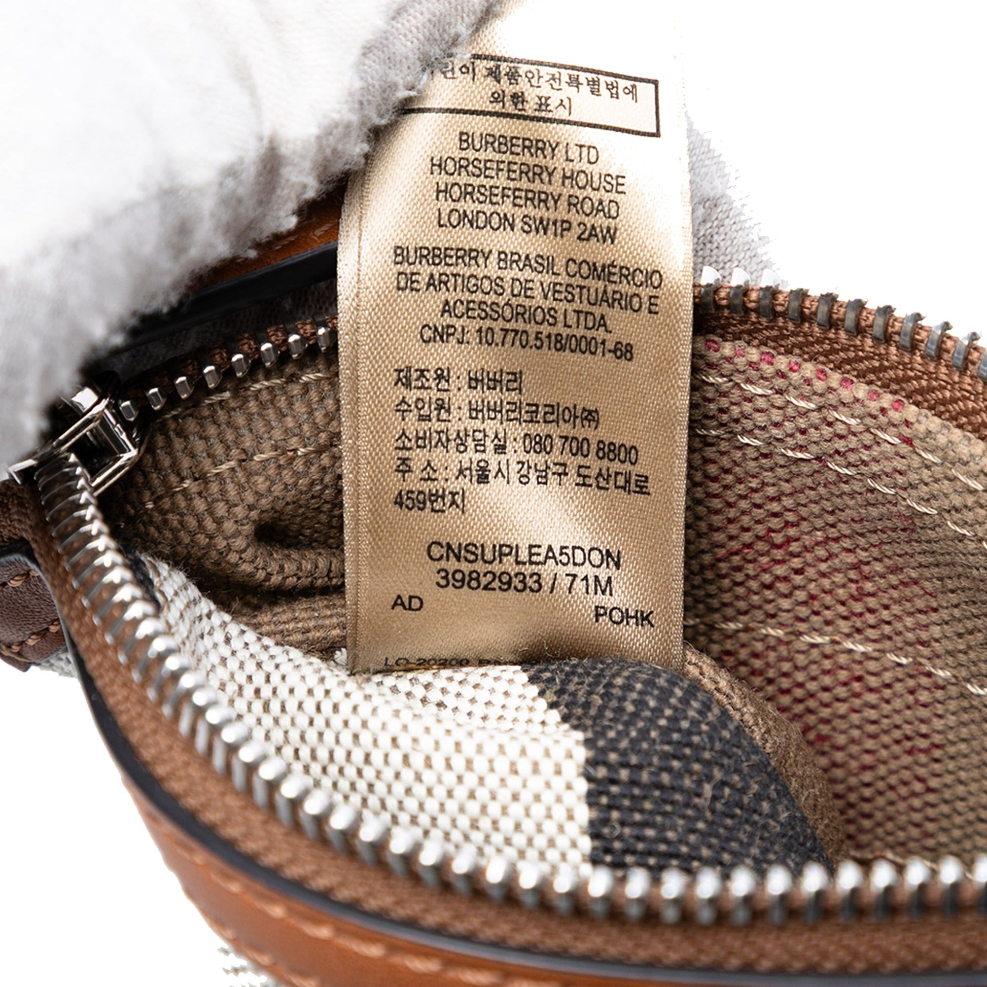 Burberry Mini Mega Check Canvas Ashby Tassel Bucket Bag