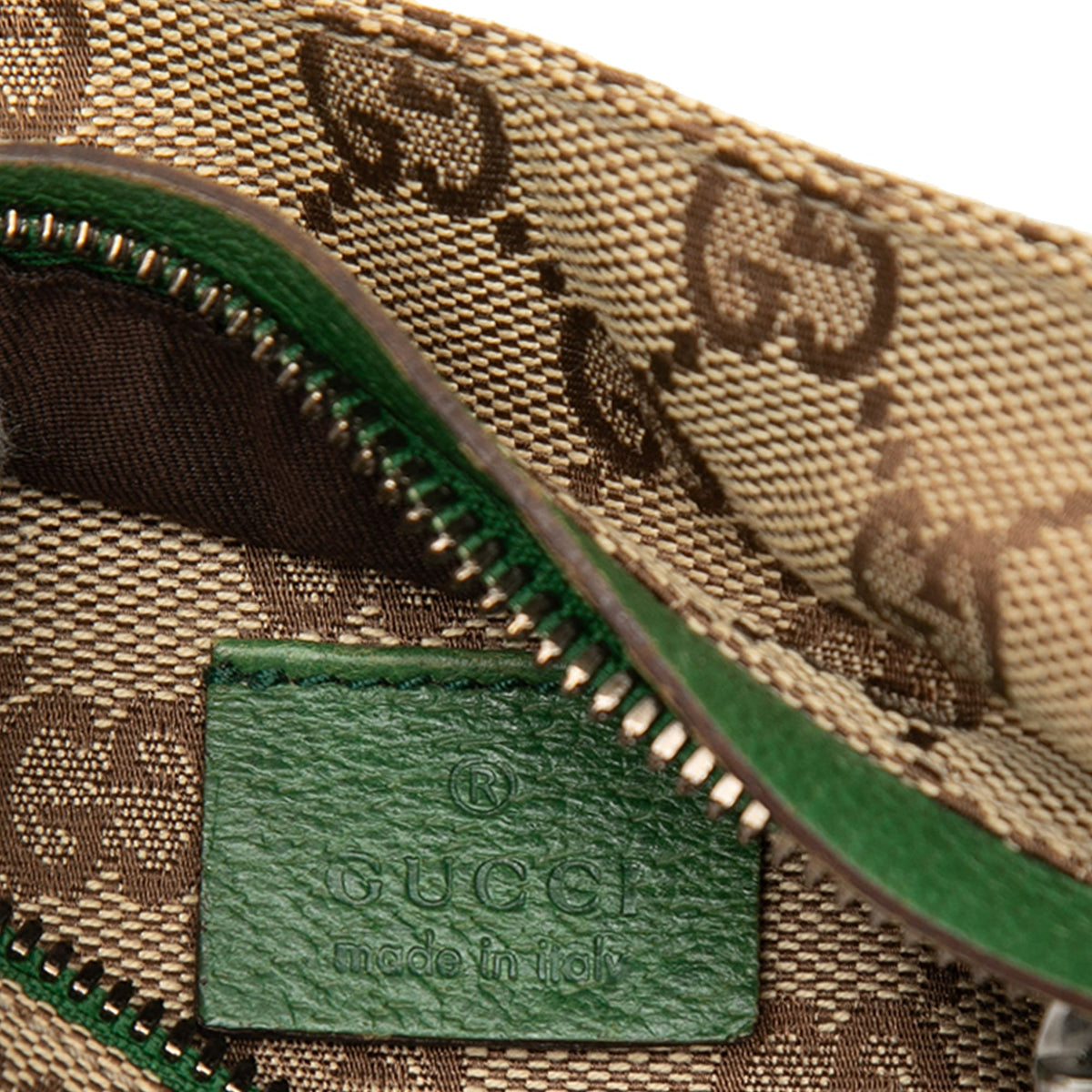 Gucci GG Canvas Web Double Pocket Belt Bag — Green