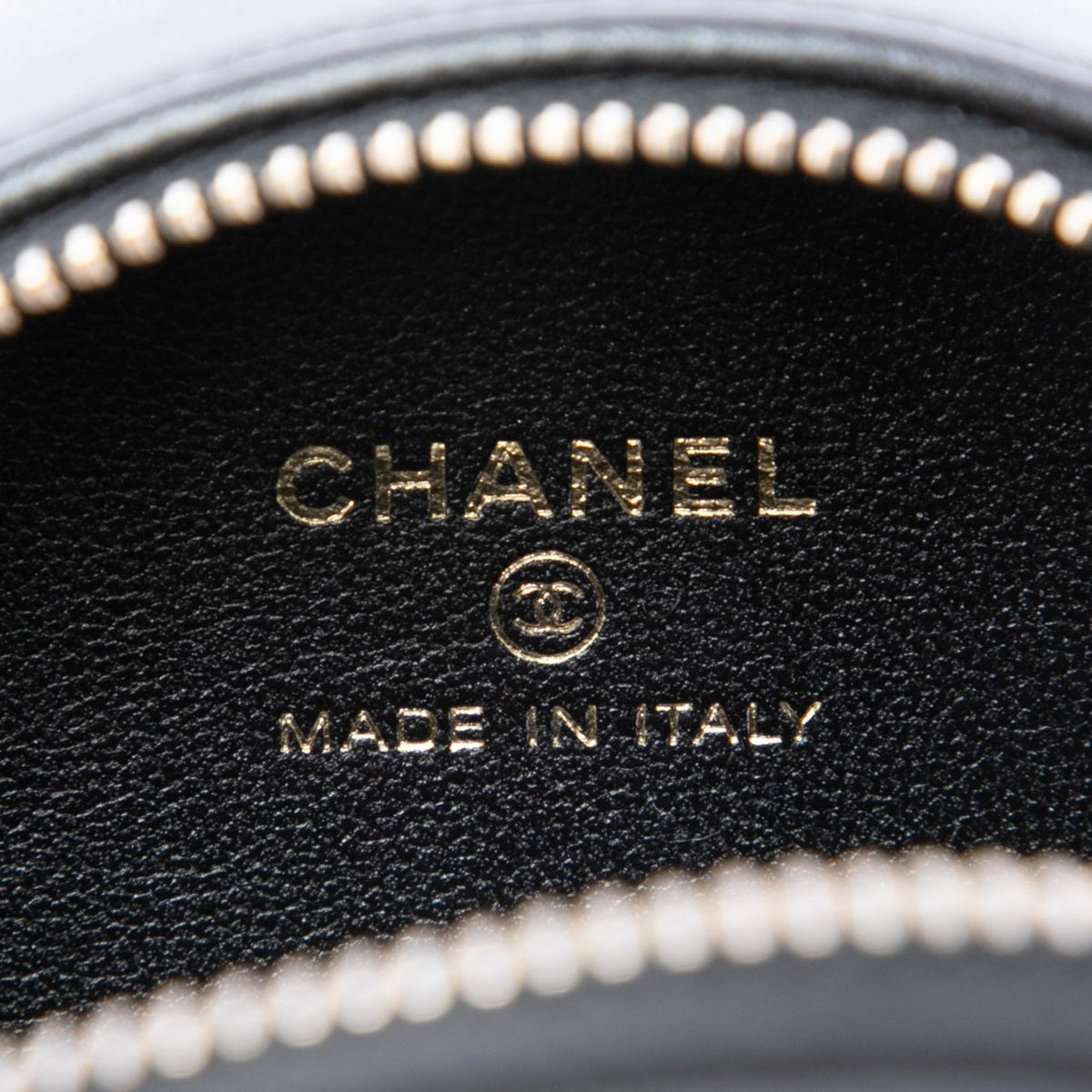 Chanel CC Lambskin and Metal Camellia Round Clutch with Chain