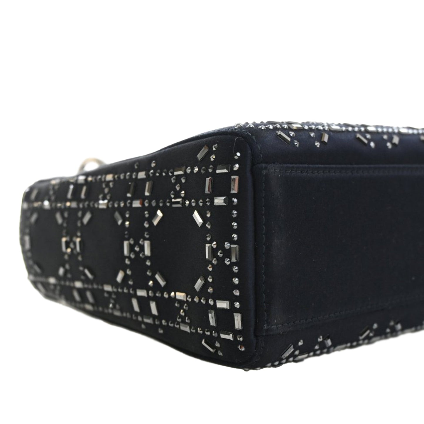 Dior Mini Satin Cannage Strass Crystal Embellished Lady Dior