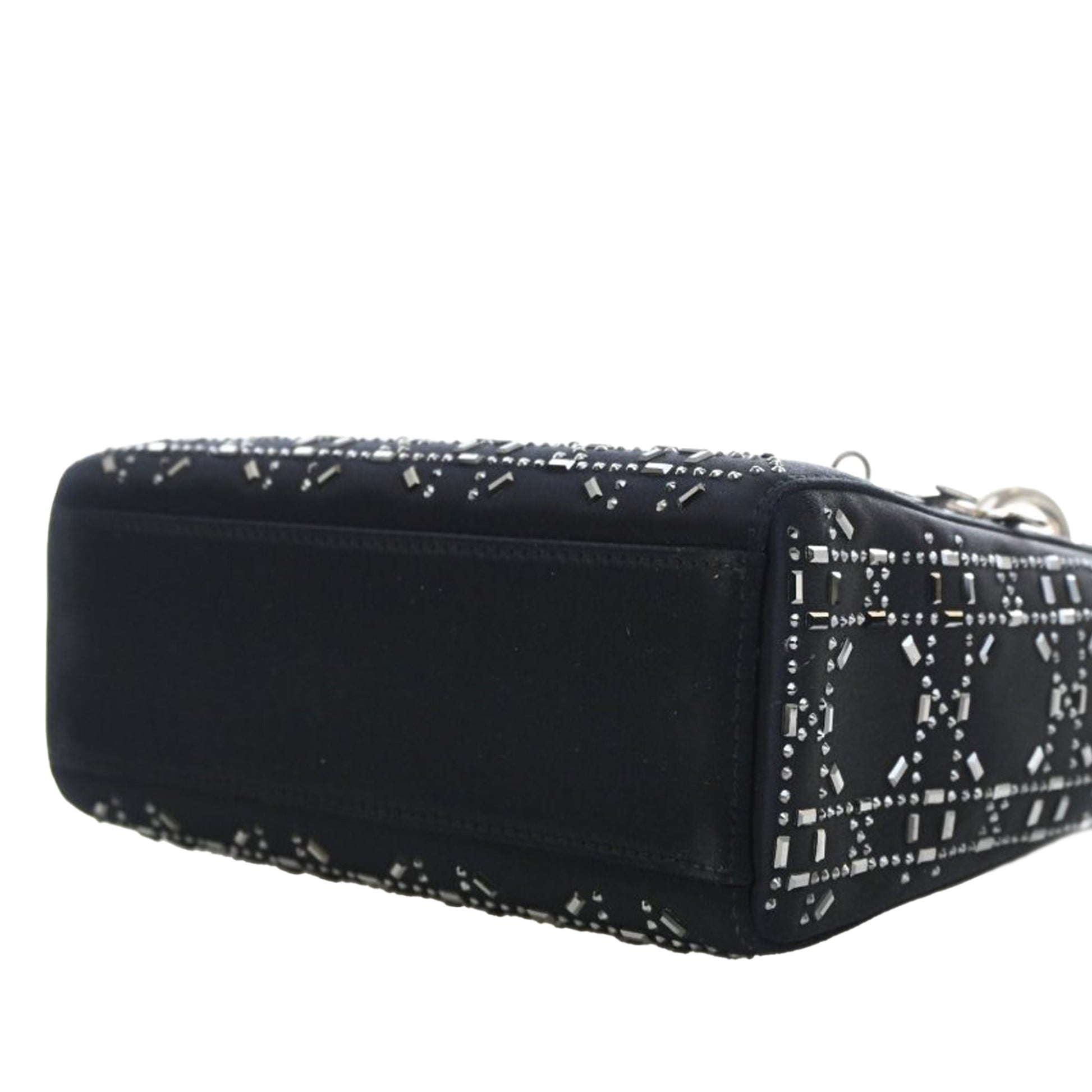 Dior Mini Satin Cannage Strass Crystal Embellished Lady Dior