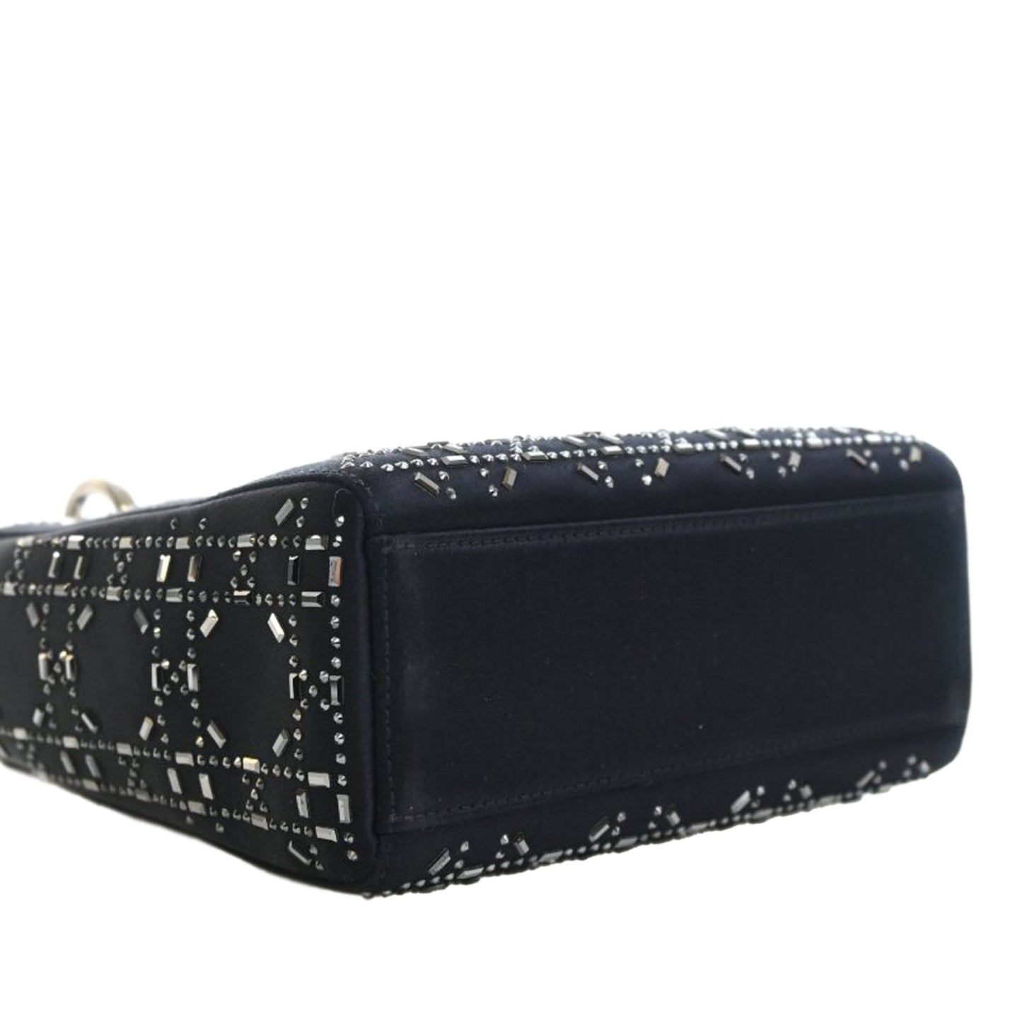 Dior Mini Satin Cannage Strass Crystal Embellished Lady Dior