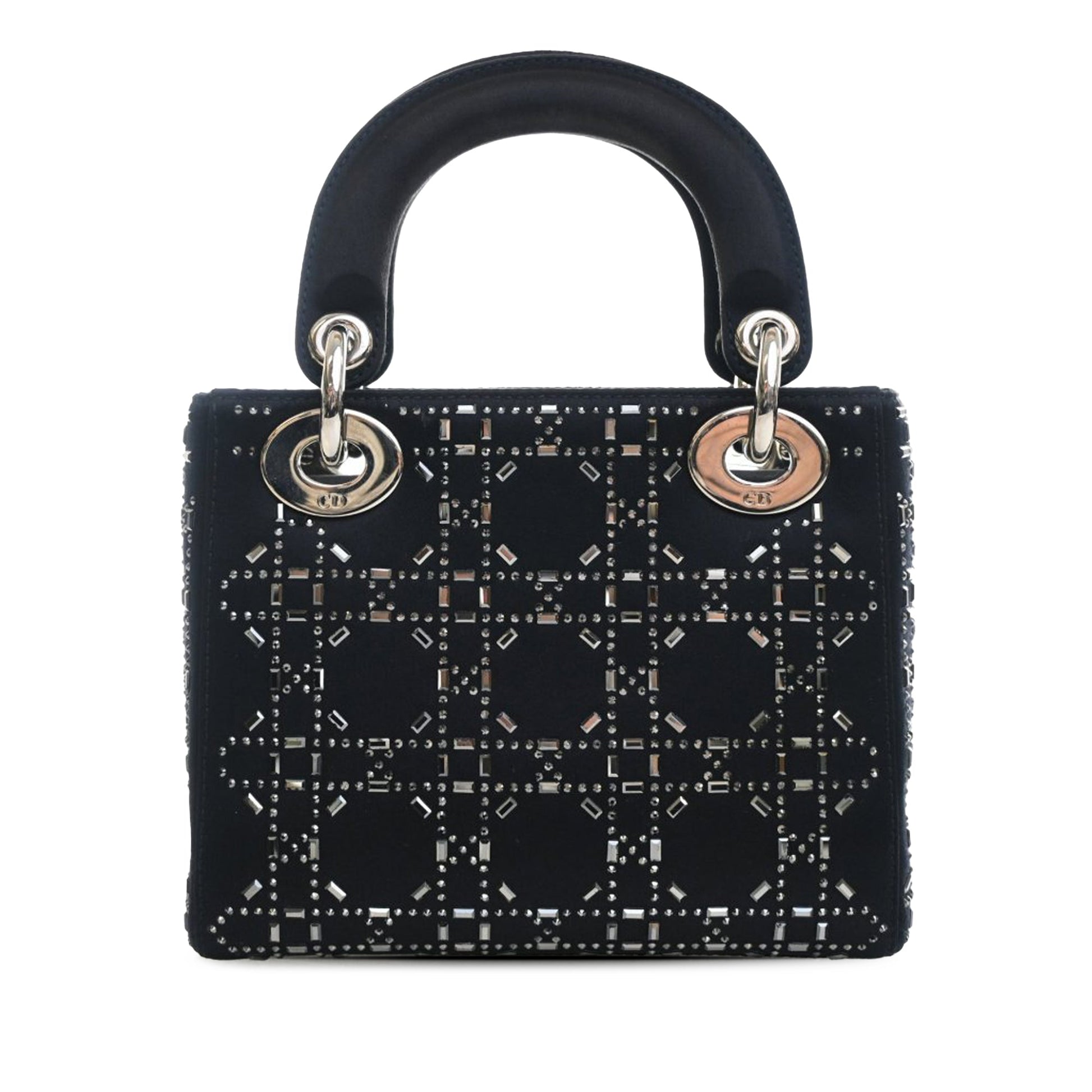 Dior Mini Satin Cannage Strass Crystal Embellished Lady Dior