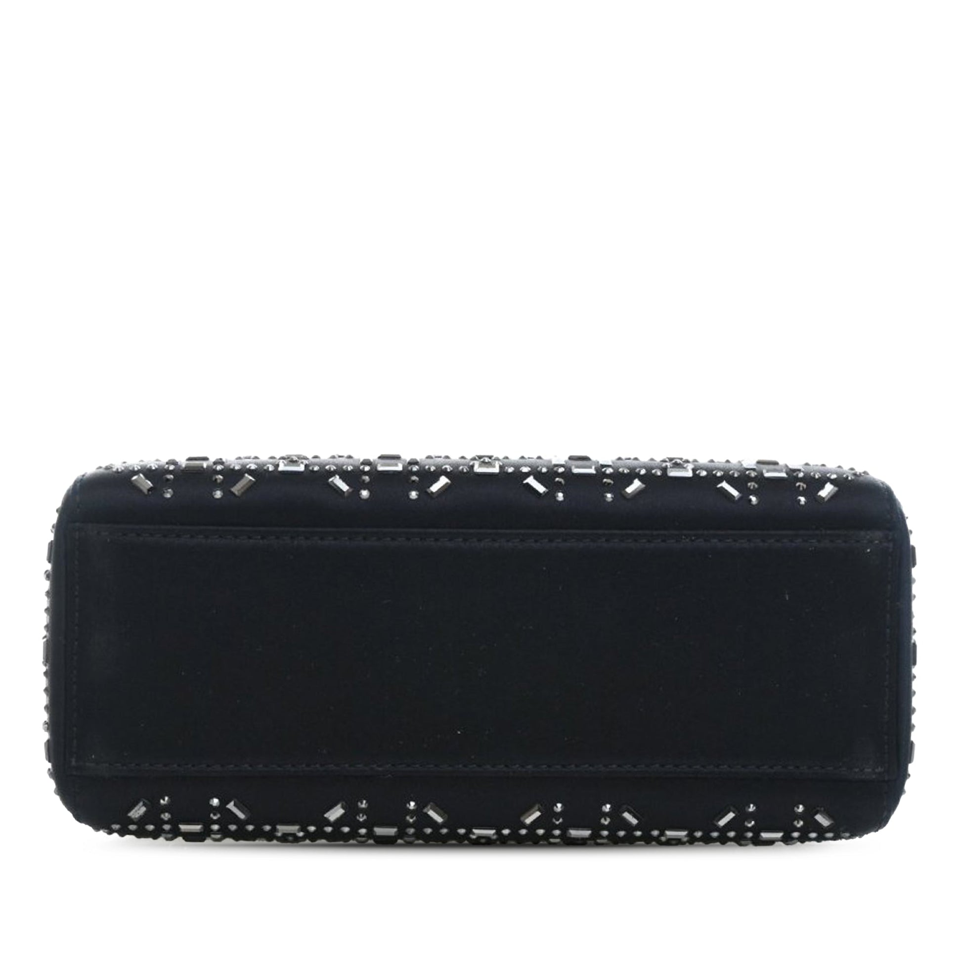 Dior Mini Satin Cannage Strass Crystal Embellished Lady Dior