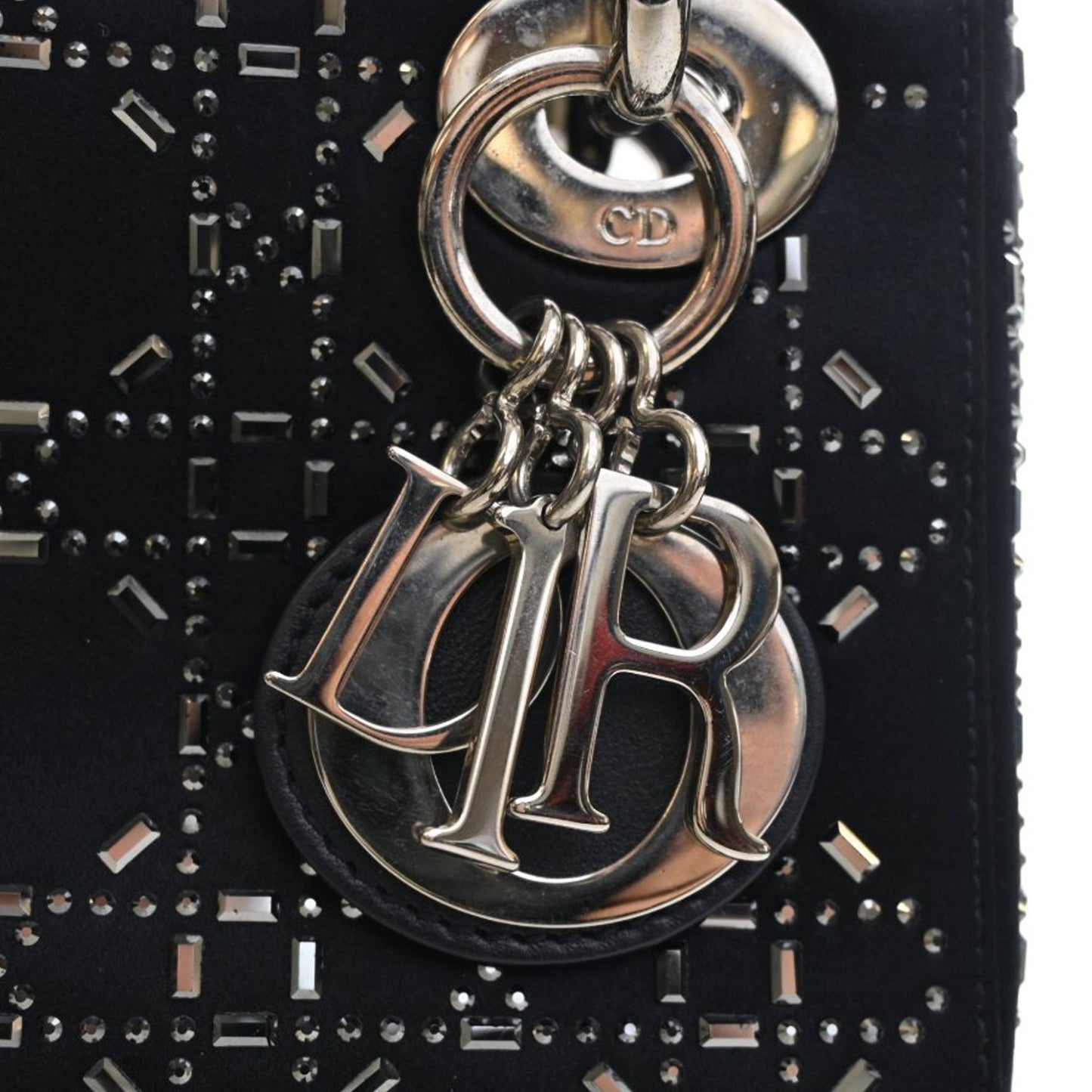 Dior Mini Satin Cannage Strass Crystal Embellished Lady Dior