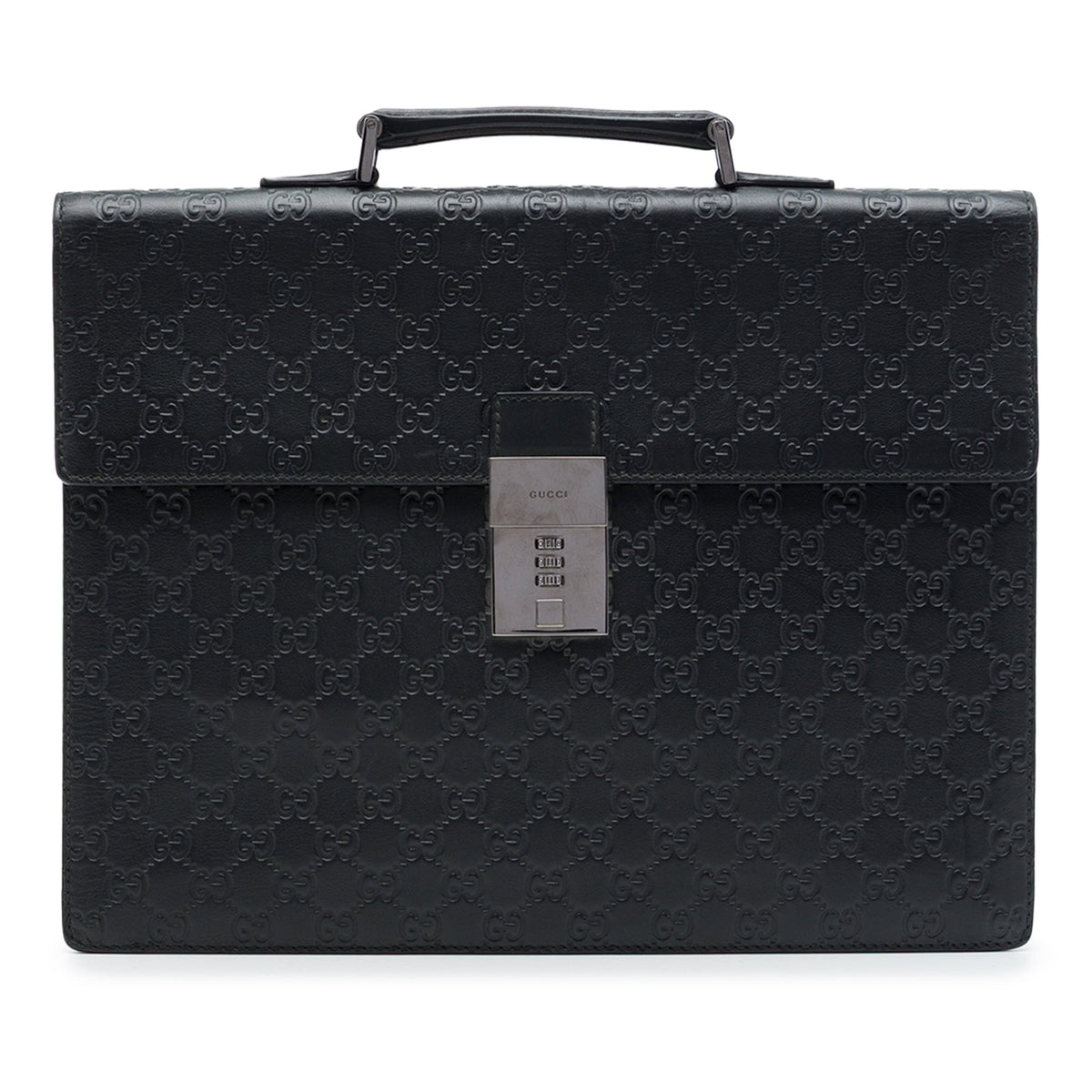 Gucci Guccissima Business Bag — Black