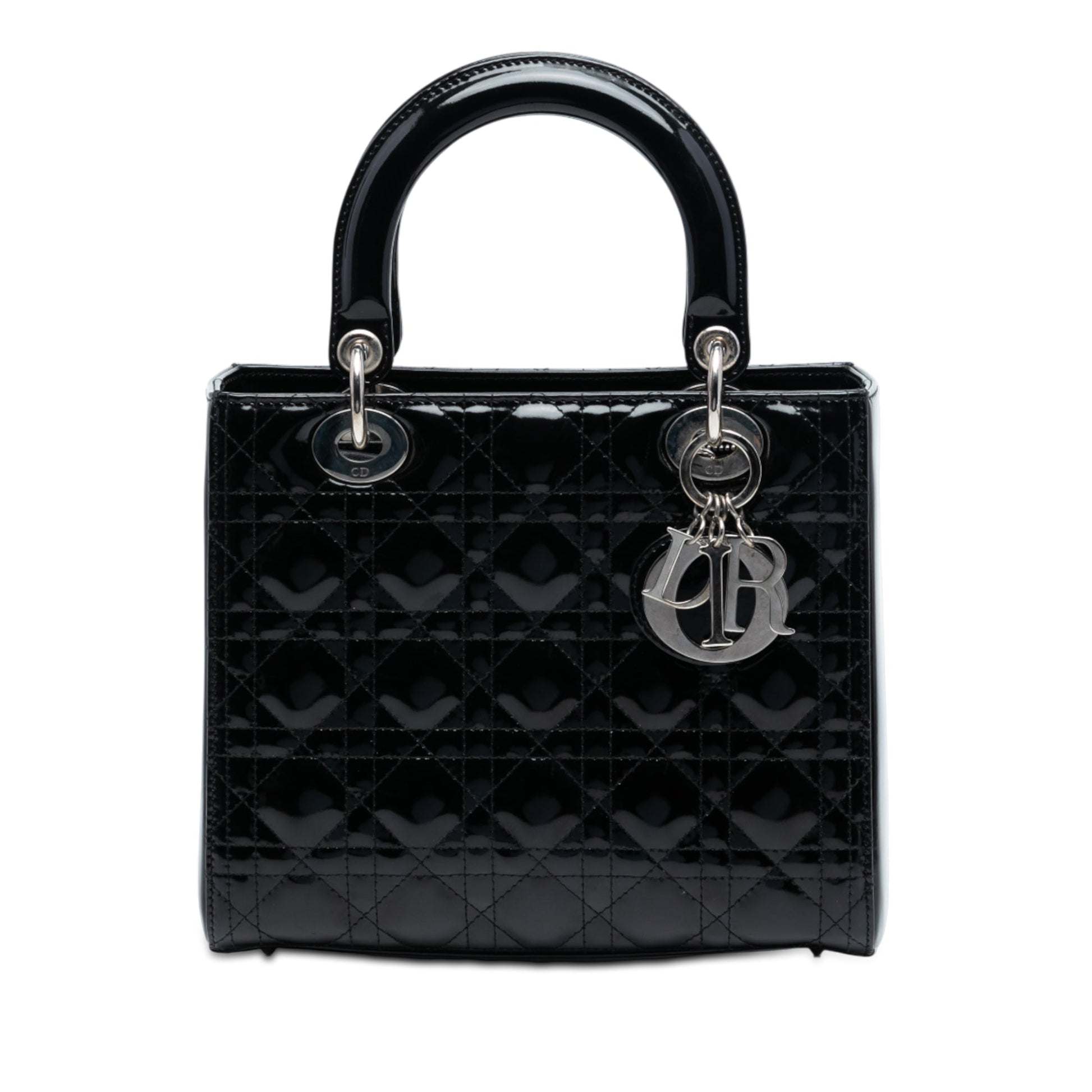 Dior Medium Patent Cannage Lady Dior