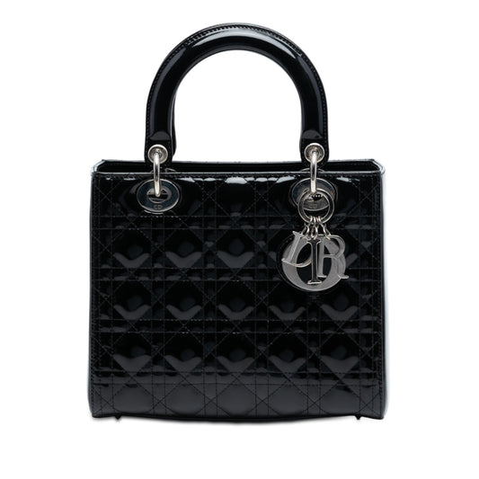Dior Medium Patent Cannage Lady Dior