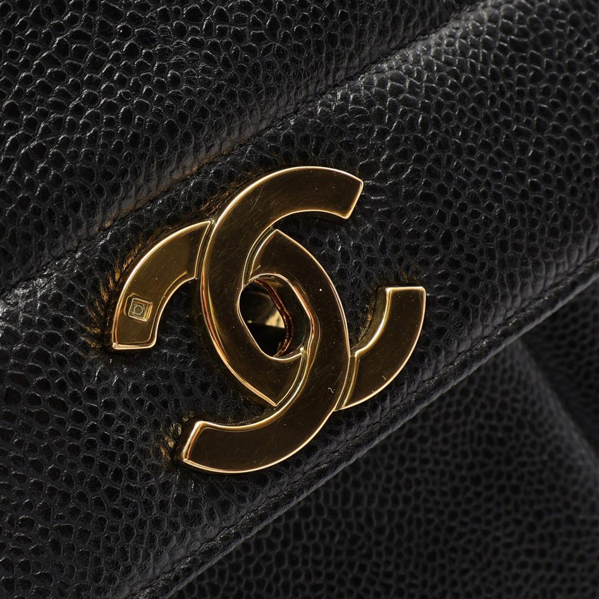 Chanel Caviar Mademoiselle Kelly Top Handle Bag — Black