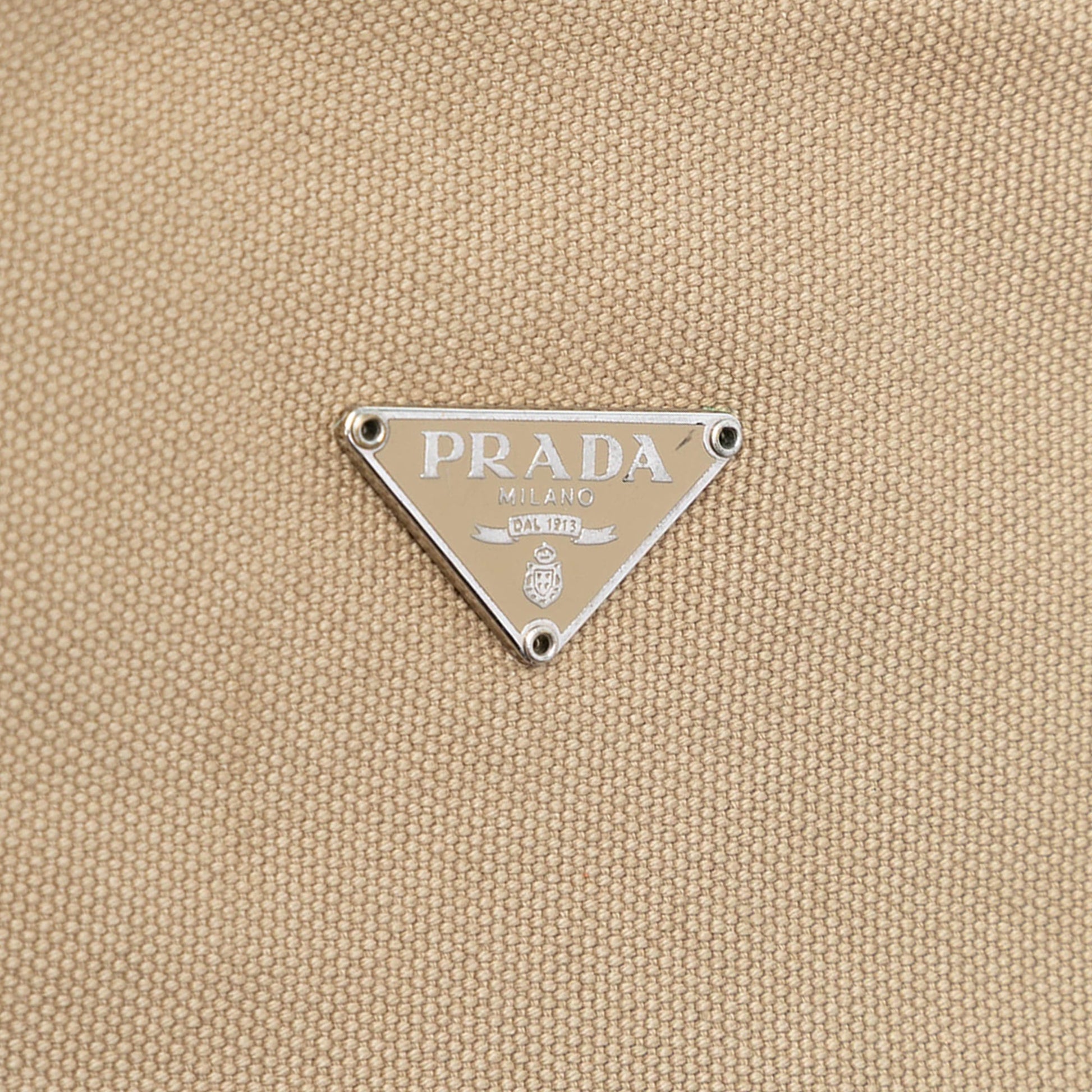 Prada Cinghiale Trimmed Canapa Tote