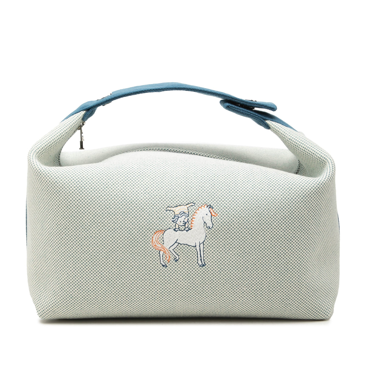 Hermès Large Toile Bride A Brac Cabriole Case — Blue