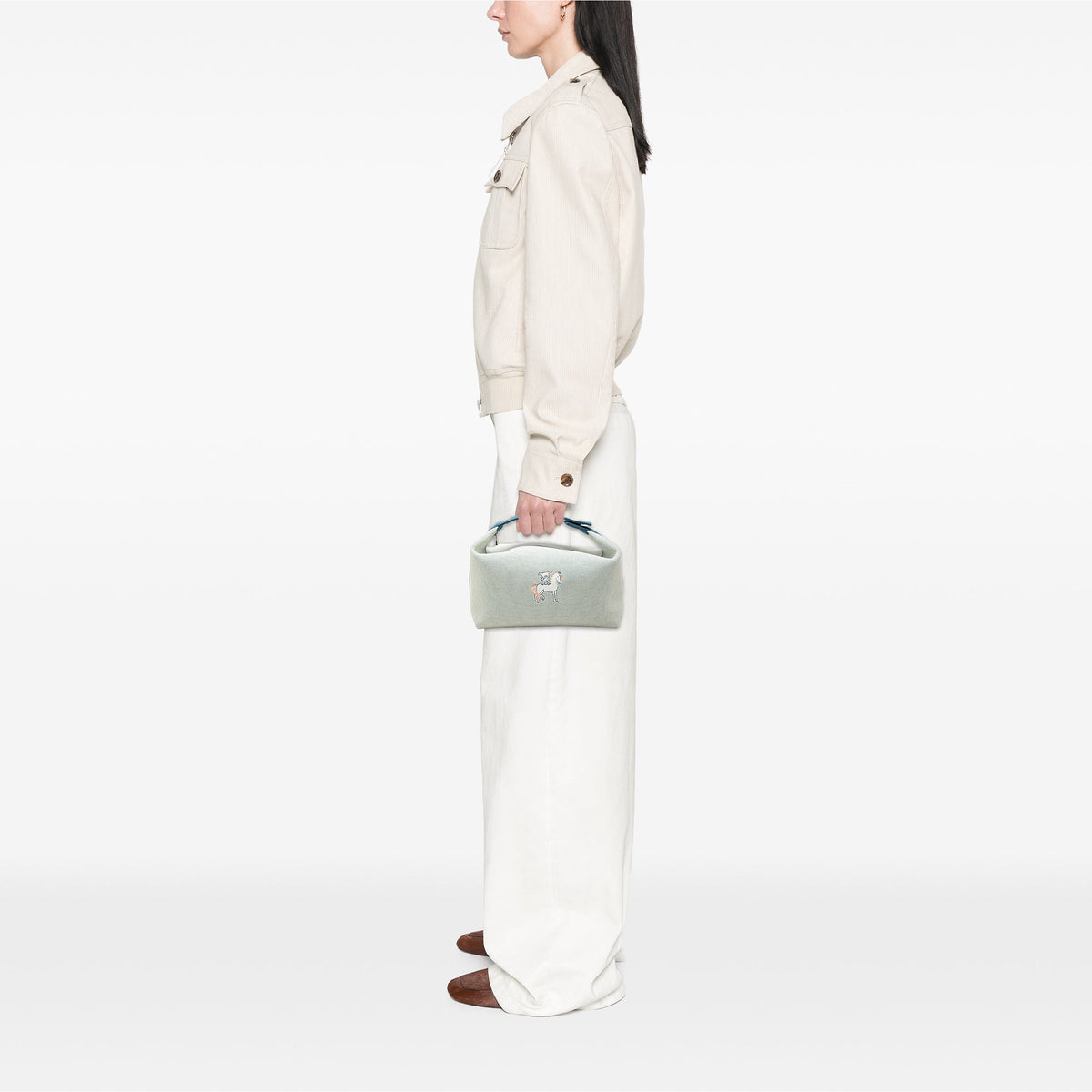 Hermès Large Toile Bride A Brac Cabriole Case — Blue
