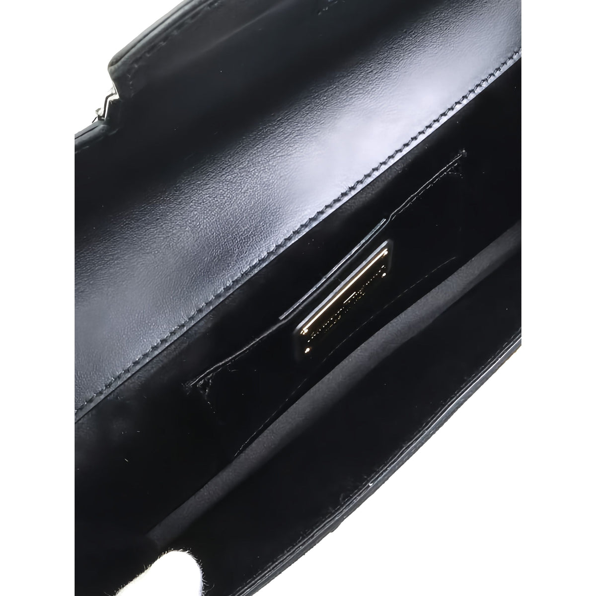 Ferragamo Sequin Embellished Satin Gancini Thalia Shoulder Bag — Black