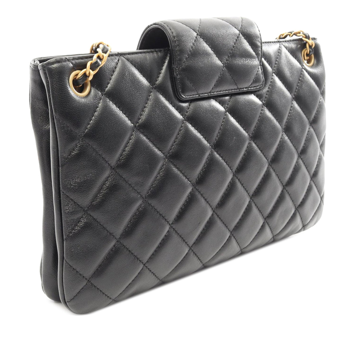 Chanel Quilted Lambskin Giant CC Flap — Black